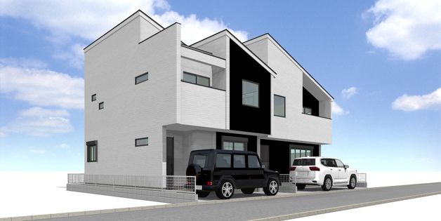 志木市本町1丁目 新築戸建2号棟 外観パース図