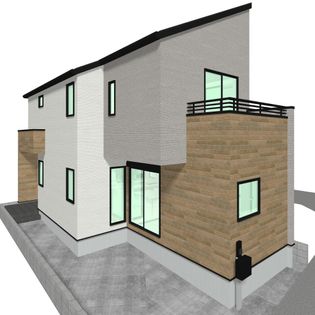 志木市柏町2丁目 新築戸建1号棟 外観パース図