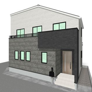 志木市柏町2丁目 新築戸建2号棟 外観パース図