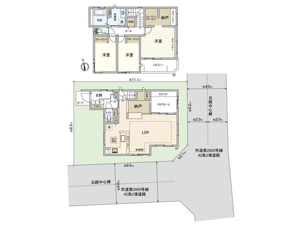 新座市東北2丁目 戸建 間取図(平面図) 新座市東北2丁目 戸建 間取図(平面図)