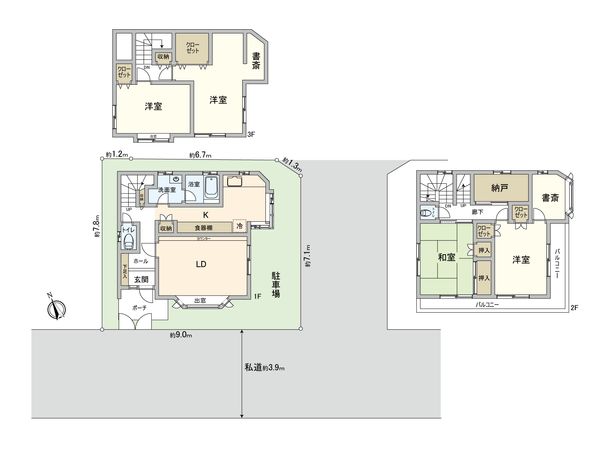 新座市東2丁目戸建 間取図(平面図) 新座市東2丁目戸建 間取図(平面図)