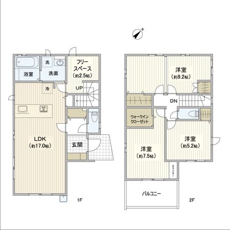 志木市柏町6丁目 新築戸建 5号棟 間取図