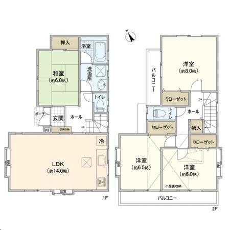 新座市畑中2丁目戸建 間取図(平面図) 新座市畑中2丁目戸建 間取図(平面図)