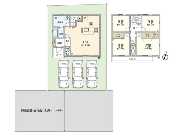 新座市畑中2丁目 新築戸建 5号棟 間取図(平面図)