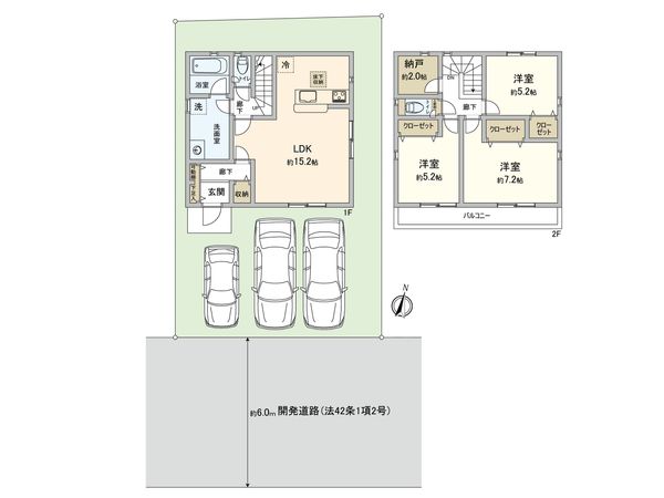 新座市畑中2丁目 新築戸建 6号棟 間取図(平面図)