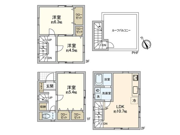 新座市北野2丁目 新築戸建 間取図(平面図) 新座市北野2丁目 新築戸建 間取図(平面図)