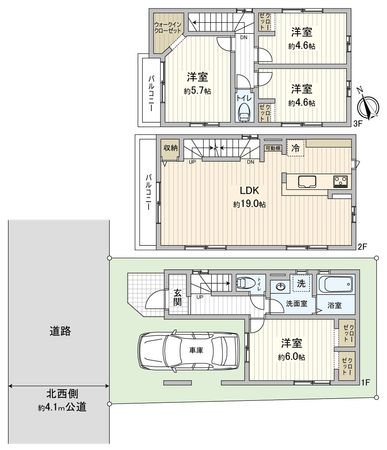 朝霞市宮戸2丁目 新築戸建 間取図(平面図) 朝霞市宮戸2丁目 新築戸建 間取図(平面図)