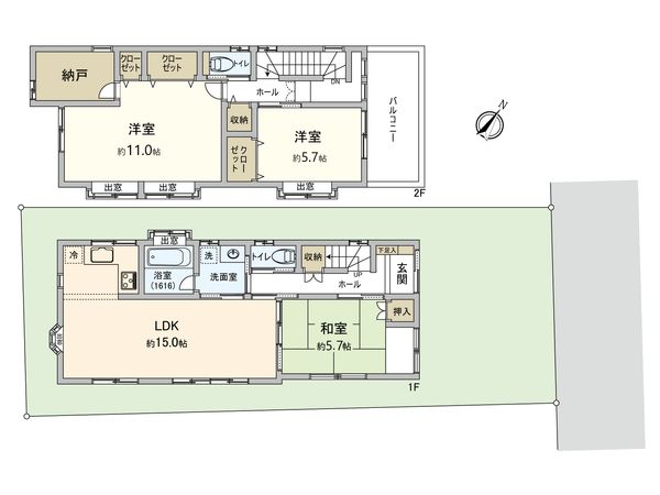 新座市大和田1丁目戸建 間取図(平面図) 新座市大和田1丁目戸建 間取図(平面図)