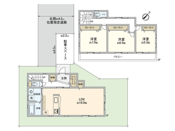富士見市水子 新築戸建 間取図(平面図) 富士見市水子 新築戸建 間取図(平面図)