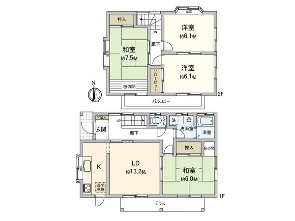 志木市上宗岡2丁目戸建 間取図(平面図) 志木市上宗岡2丁目戸建 間取図(平面図)
