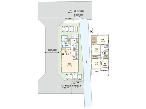 志木市中宗岡2丁目 新築戸建 4号棟 間取図(平面図) 志木市中宗岡2丁目 新築戸建 4号棟 間取図(平面図)