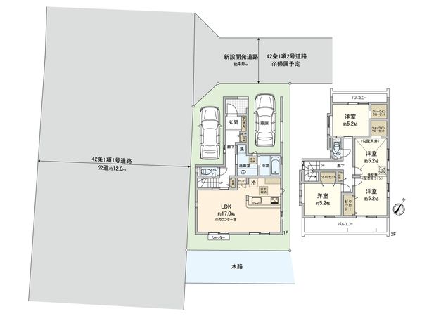 志木市中宗岡2丁目 新築戸建 8号棟 間取図(平面図) 志木市中宗岡2丁目 新築戸建 8号棟 間取図(平面図)