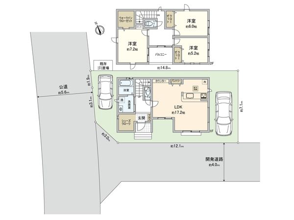 朝霞市根岸台2丁目 新築戸建 1号棟 間取図(平面図)