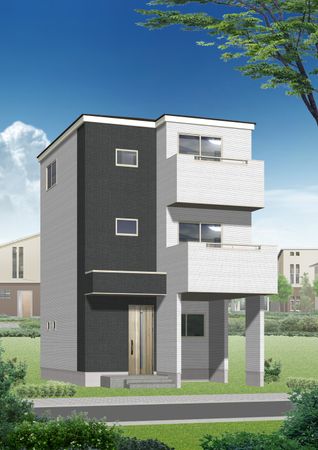 志木市幸町4丁目 新築戸建 外観パース図