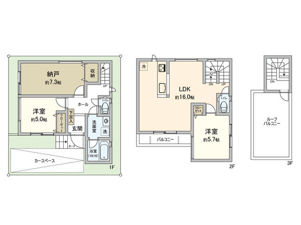 志木市柏町1丁目 新築戸建B号棟 間取図(平面図)