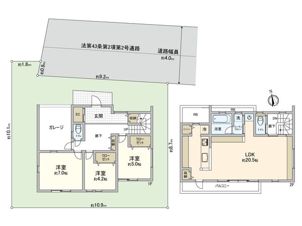志木市本町3丁目 戸建 間取図(平面図) 志木市本町3丁目 戸建 間取図(平面図)