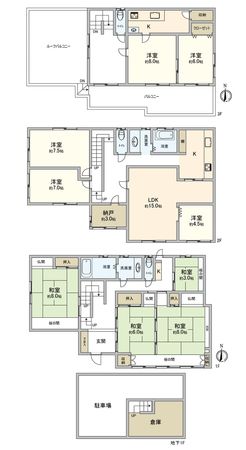 新座市北野3丁目 戸建 間取図(平面図) 新座市北野3丁目 戸建 間取図(平面図)