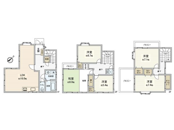 志木市幸町3丁目 戸建 間取図(平面図)