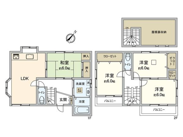 朝霞市膝折町1丁目 戸建 間取図(平面図) 朝霞市膝折町1丁目 戸建 間取図(平面図)