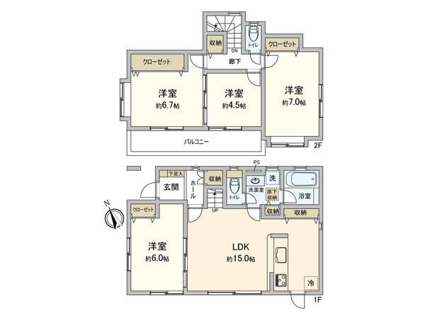 朝霞市岡1丁目 戸建 間取図(平面図) 朝霞市岡1丁目 戸建 間取図(平面図)