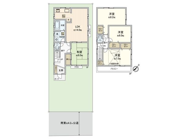 志木市上宗岡5丁目 戸建 間取図(平面図)