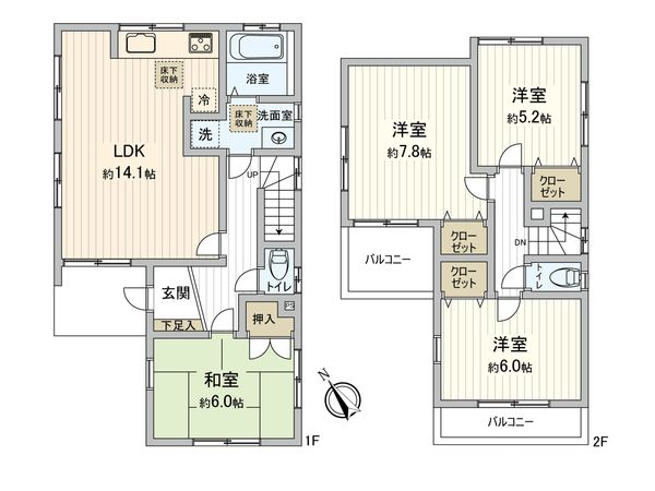 志木市中宗岡5丁目 中古戸建 間取図(平面図)