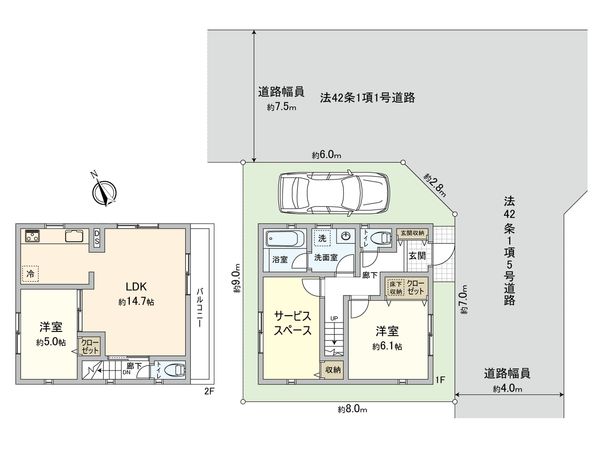 志木市中宗岡5丁目第32 新築戸建 1号棟 間取図(平面図)