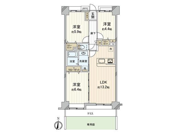 ライオンズマンション朝霞台南 間取図(平面図) ライオンズマンション朝霞台南 間取図(平面図)