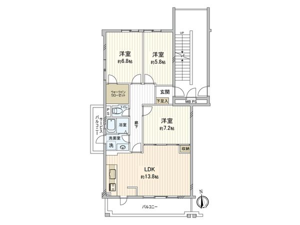 志木ニュータウン東の森弐番街 7号棟 間取図(平面図)
