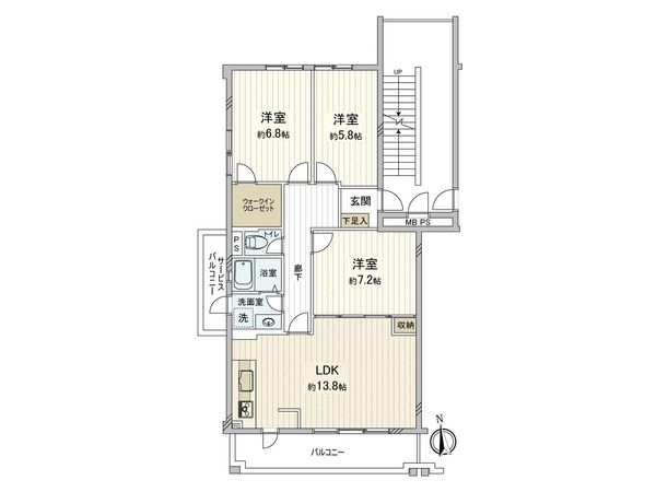 志木ニュータウン東の森弐番街 7号棟 間取図(平面図) 志木ニュータウン東の森弐番街 7号棟 間取図(平面図)