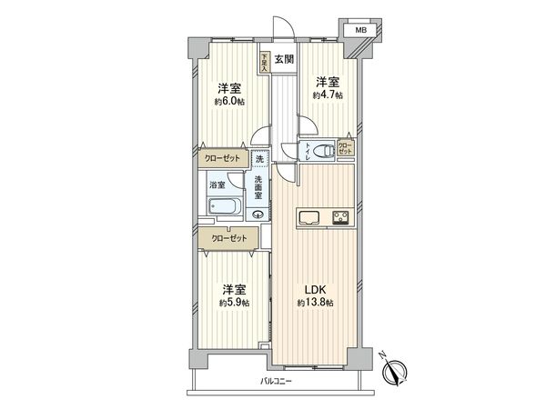 シャルマンコーポ朝霞台 間取図(平面図) 間取図(平面図)