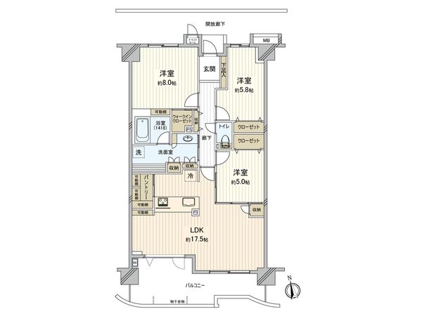 シーズウィッシュ志木 間取図(平面図) 間取図(平面図)