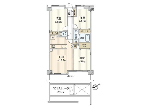 ベルポート志木弐番館 間取図(平面図) 間取図(平面図)