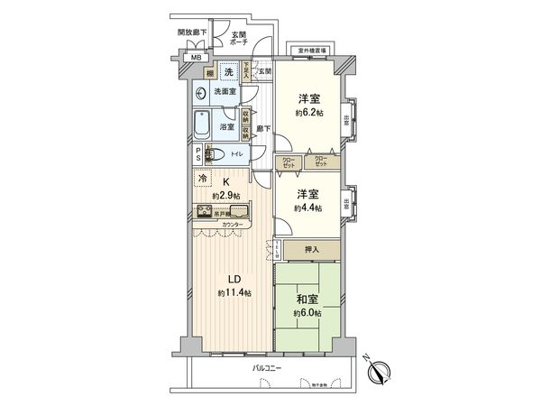ハイホーム志木 A棟 間取図(平面図) 間取図(平面図)