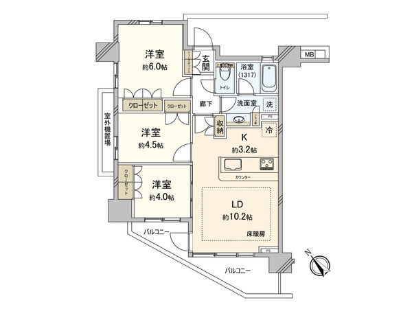 アンビシャスみずほ台 間取図(平面図)