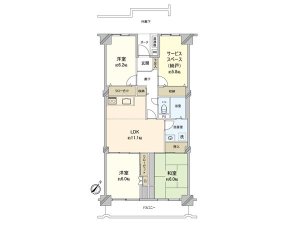 サンライトマンションさつき 間取図(平面図) 間取図(平面図)