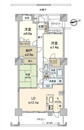 マートルコート志木慶応通り 間取図(平面図)