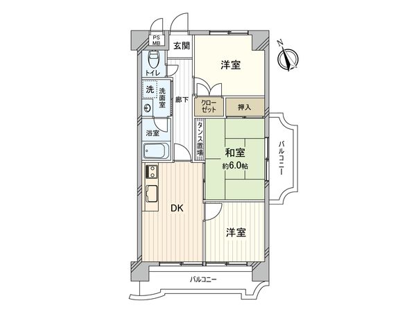 シンメイ志木マンション 間取図(平面図) シンメイ志木マンション 間取図(平面図)