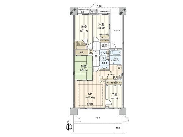 レクセルマンション志木 間取図(平面図) レクセルマンション志木 間取図(平面図)