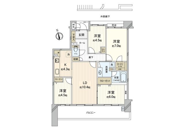 エコヴィレッジ朝霞台 間取図(平面図) エコヴィレッジ朝霞台 間取図(平面図)