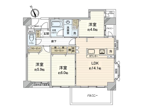 ライオンズマンション朝霞本町第2 間取図(平面図) ライオンズマンション朝霞本町第2 間取図(平面図)