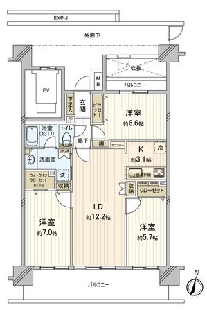 グランシエロ志木アールコート 間取図(平面図) グランシエロ志木アールコート 間取図(平面図)