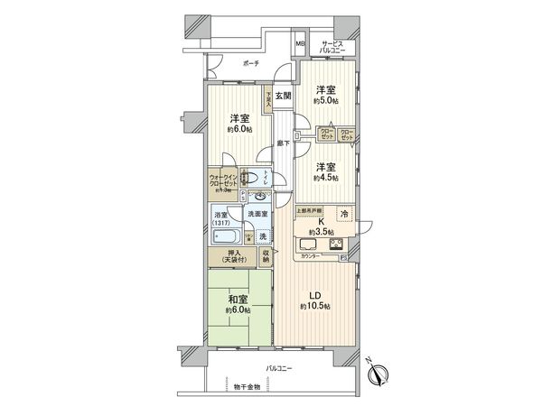 ウィズ志木南 間取図(平面図) ウィズ志木南 間取図(平面図)