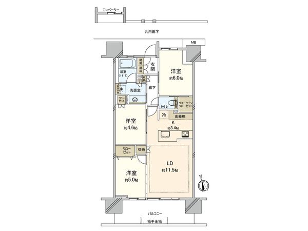 プラウド朝霞本町 間取図(平面図) プラウド朝霞本町 間取図(平面図)
