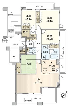 志木ニュータウンガーデンプラザ 壱番館 間取図(平面図) 志木ニュータウンガーデンプラザ 壱番館 間取図(平面図)