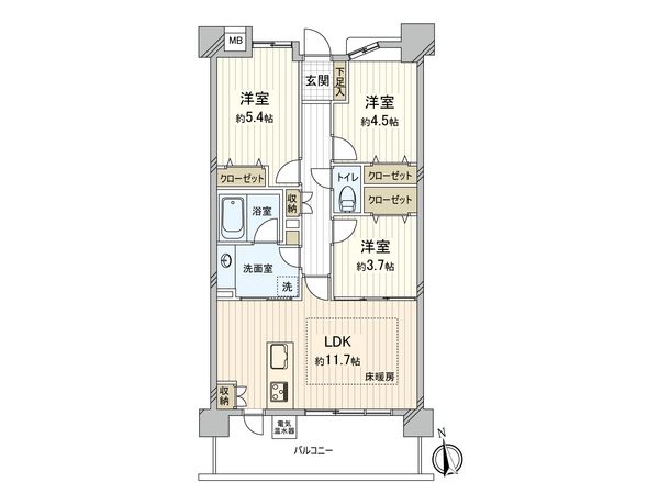 ミオカステーロ朝霞 間取図(平面図) ミオカステーロ朝霞 間取図(平面図)