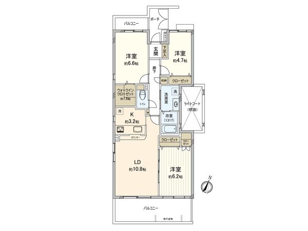 ヴィルヌーブみずほ台 間取図(平面図) ヴィルヌーブみずほ台 間取図(平面図)