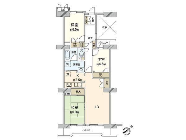 朝日プラザ武蔵野マーテルヒルズ 参番館 間取図(平面図) 朝日プラザ武蔵野マーテルヒルズ 参番館 間取図(平面図)