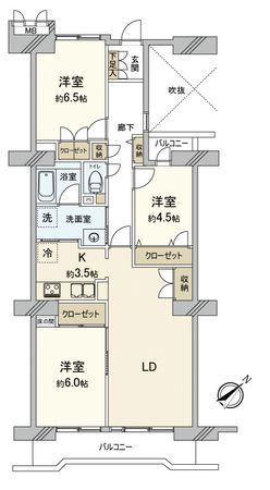 朝日プラザ武蔵野マーテルヒルズ 参番館 間取図(平面図) 朝日プラザ武蔵野マーテルヒルズ 参番館 間取図(平面図)