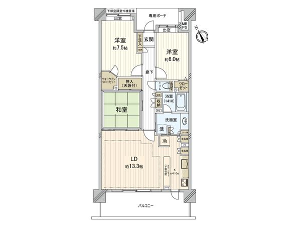 ライオンズガーデン志木南 間取図(平面図)